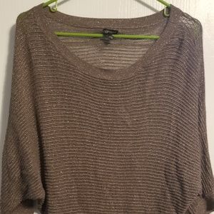 Express brown with sparkle tunic top